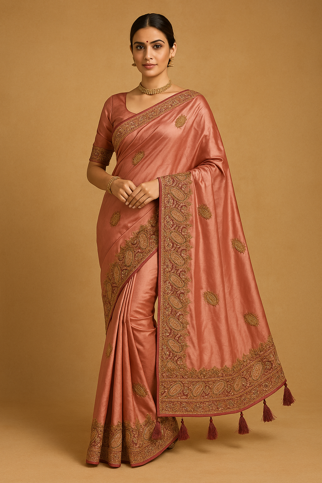Elegant Paisley Designer Saree with Soft Fabric & Tassel Pallu