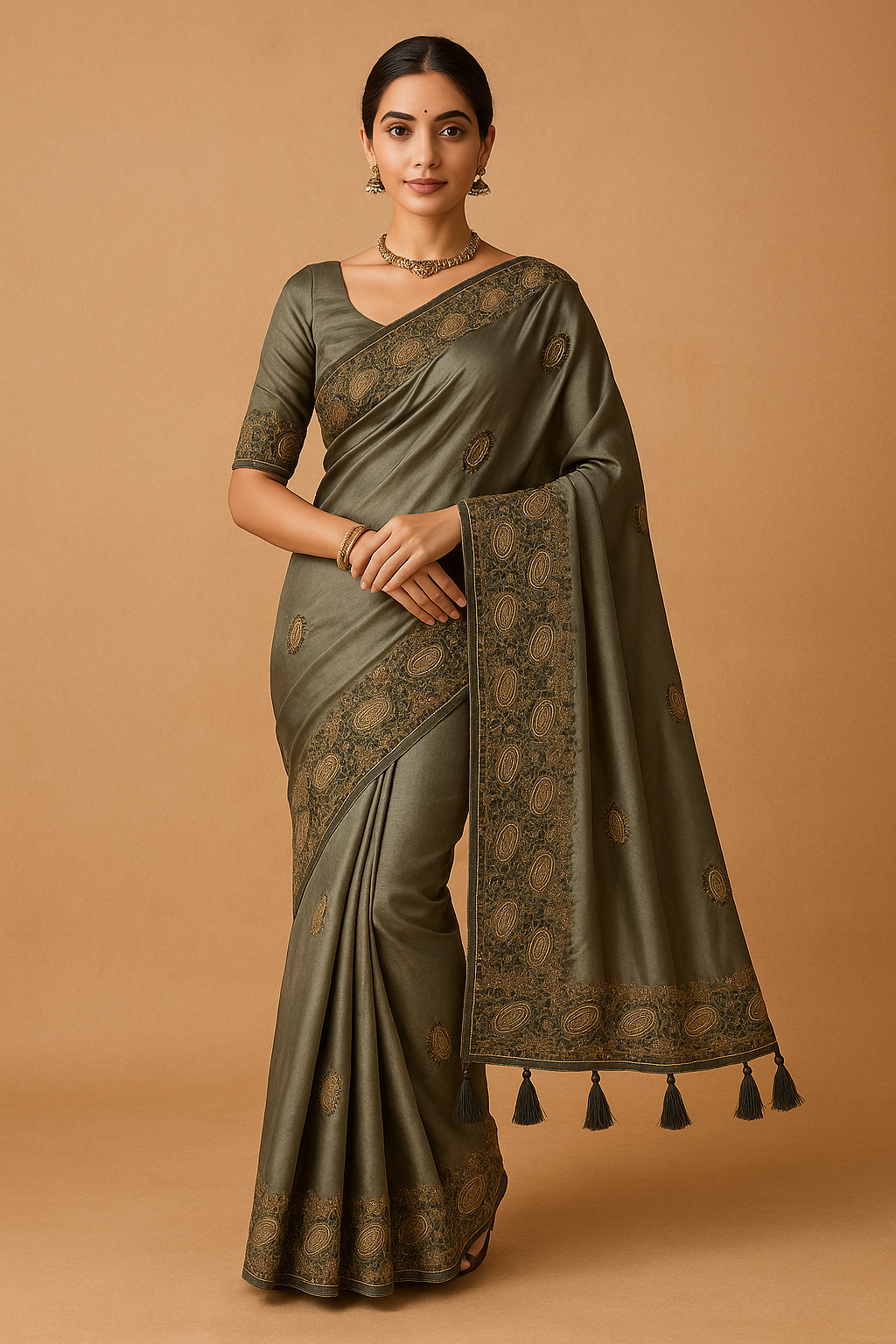 Elegant Paisley Designer Saree with Soft Fabric & Tassel Pallu
