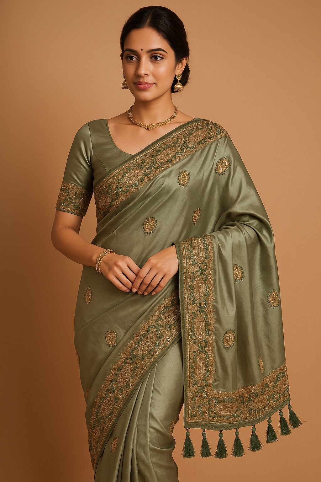 Elegant Paisley Designer Saree with Soft Fabric & Tassel Pallu