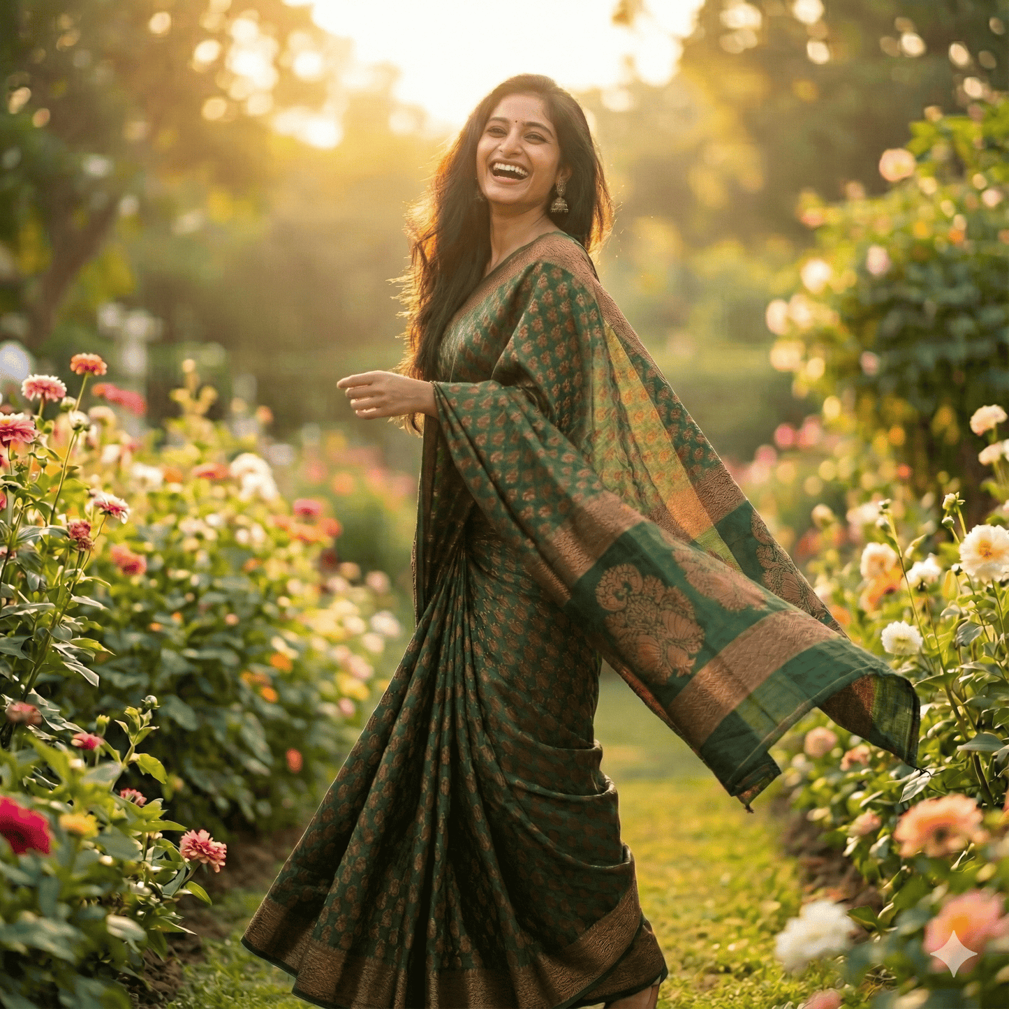 Semi Silk Saree with Contrasting Zari Border