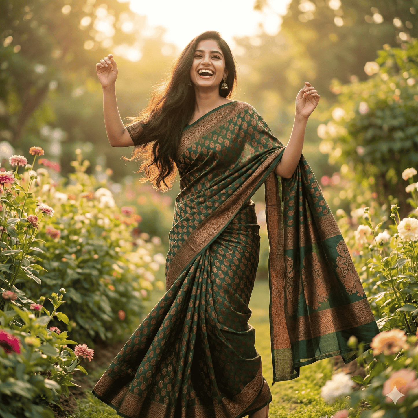 Semi Silk Saree with Contrasting Zari Border